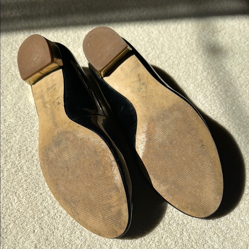 J. Crew Black Patented Leather  Flats - Picture 6 of 7